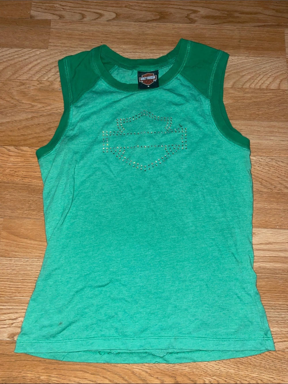 Harley Davidson Green tank top